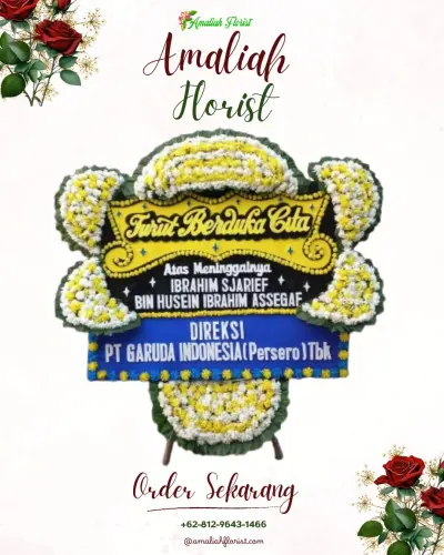 Papan Bunga Duka di Abadijaya
